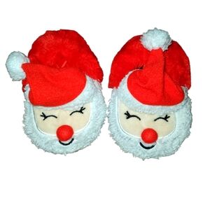 Santa Claus Baby Booties - Red and White, Size 4